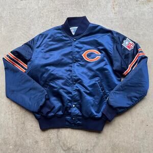 90s Starter Chicago Bears Satin Jacket 24x26”